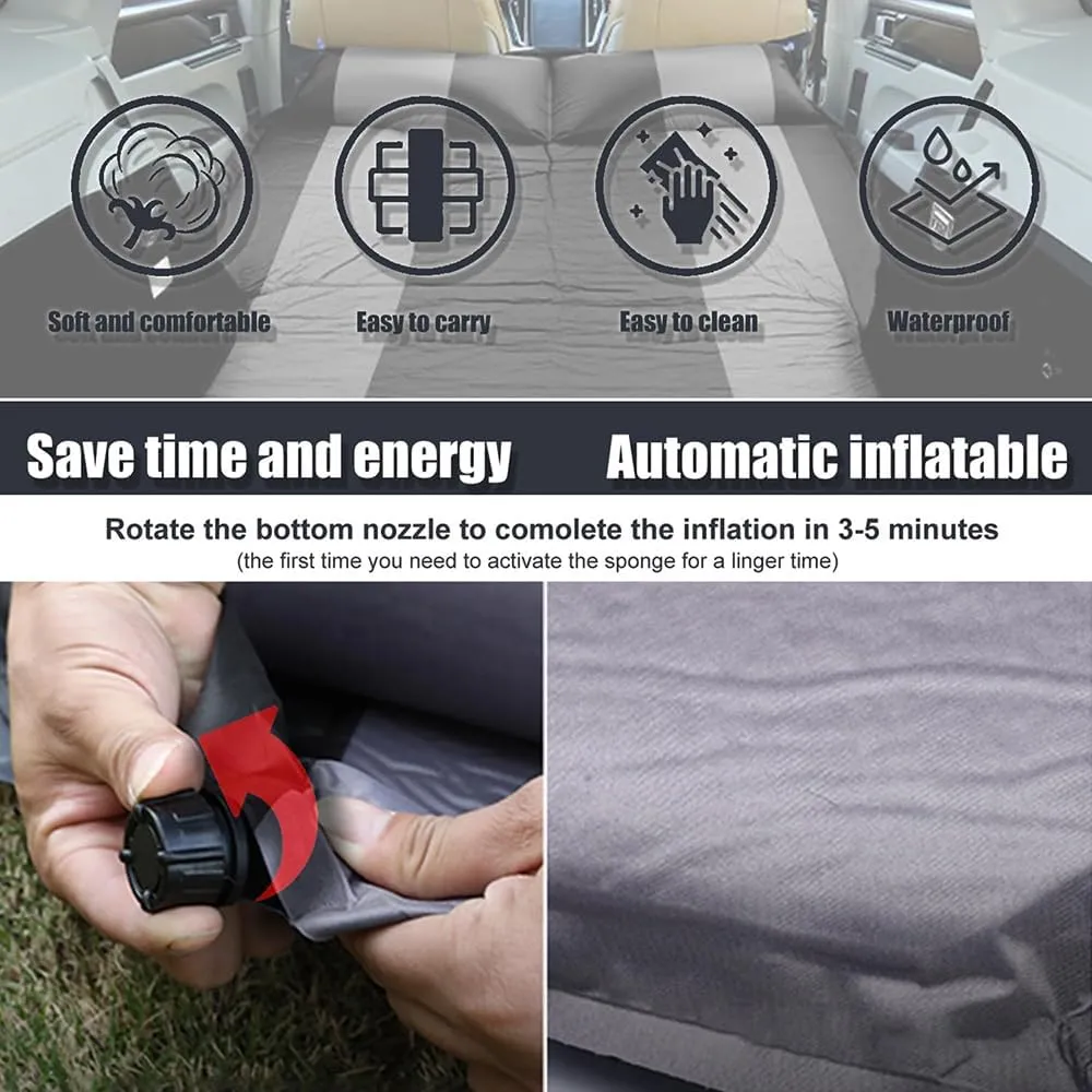 Car Automatic Inflatable Bed for Land Rover Discovery Sport(5seats Without Slide) 2016 2017 2018 2019, Portable Movable Thickened Trunk Sleeping Bed Outdoor Camping Hiking Air Mattress,Red