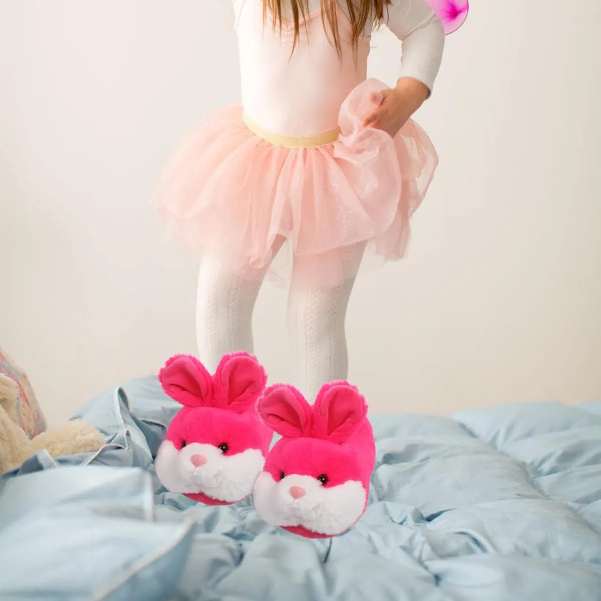 Caramella Bubble Kids Classic Bunny Slippers,Cute Animal Anti Slip House Shoes for Boy and Girl,Rabbit Slippers Christmas Halloween Easter Gifts