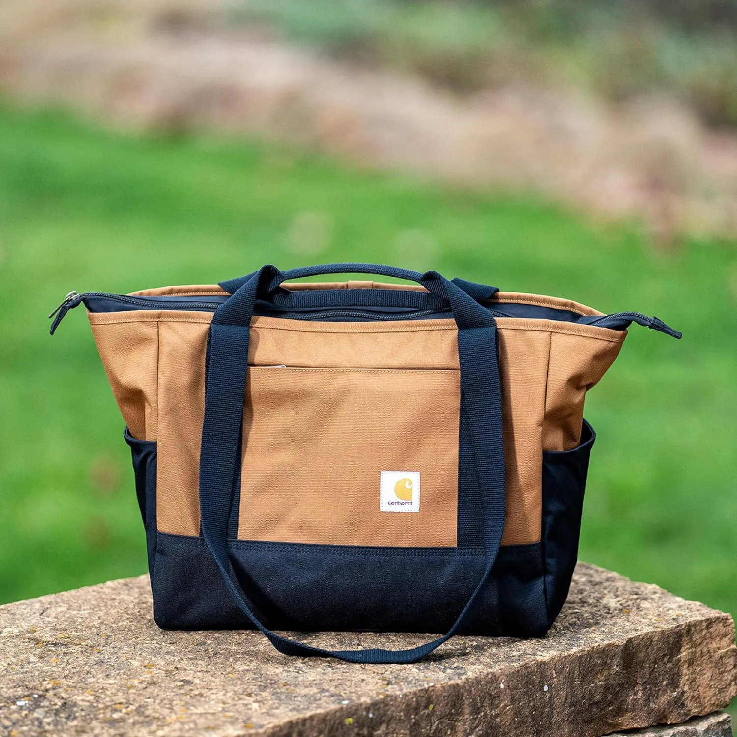Carhartt Horizontal Zip Classic Laptop Tote Bag, Durable Water Repellent Material W/ 17" Tablet Sleeve