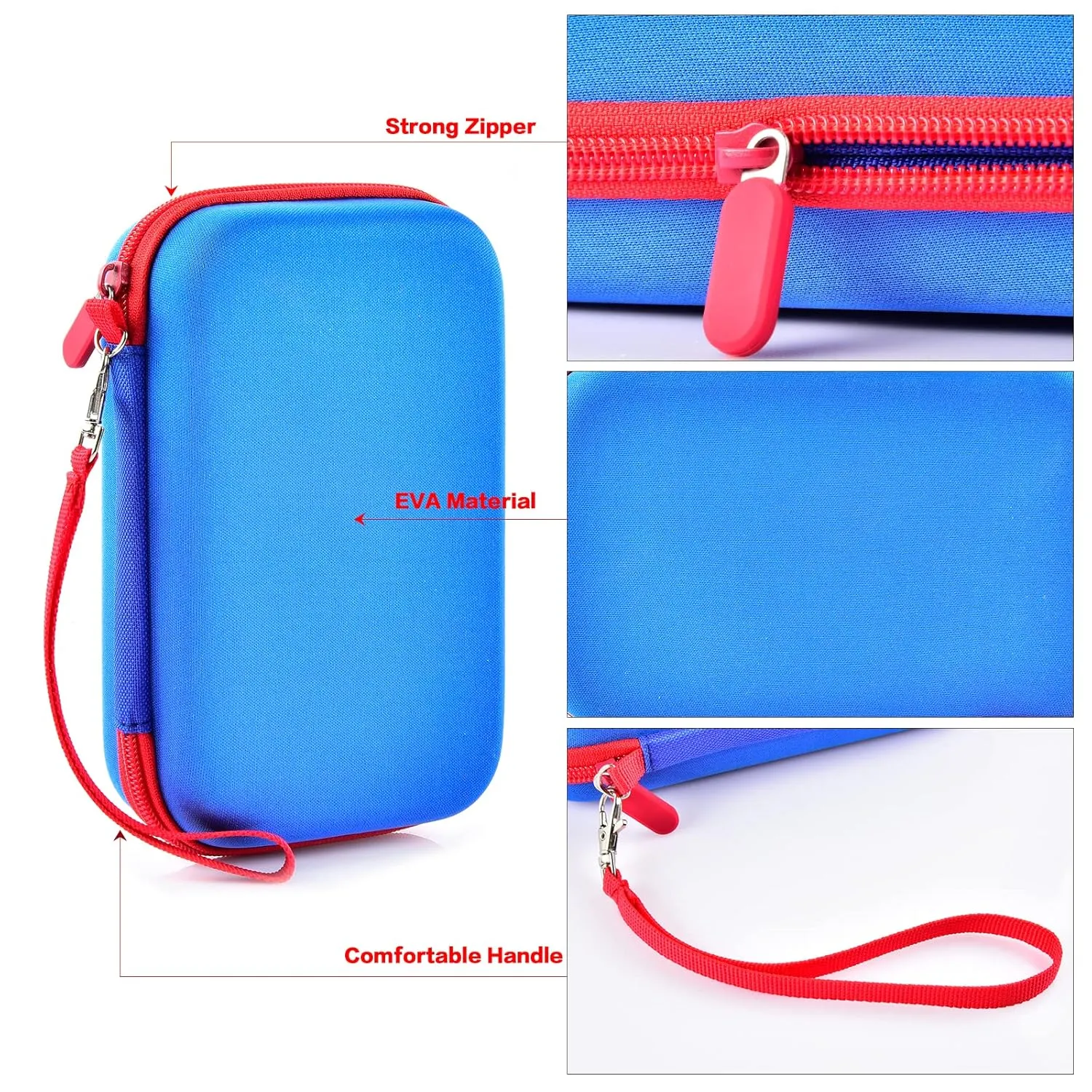 casmilee Case Compatible with Giiker Super Slide Brain Games, Brain Teaser Puzzles Organizer Storage Bag, Flow Slider Puzzle Game Holder (Blue)