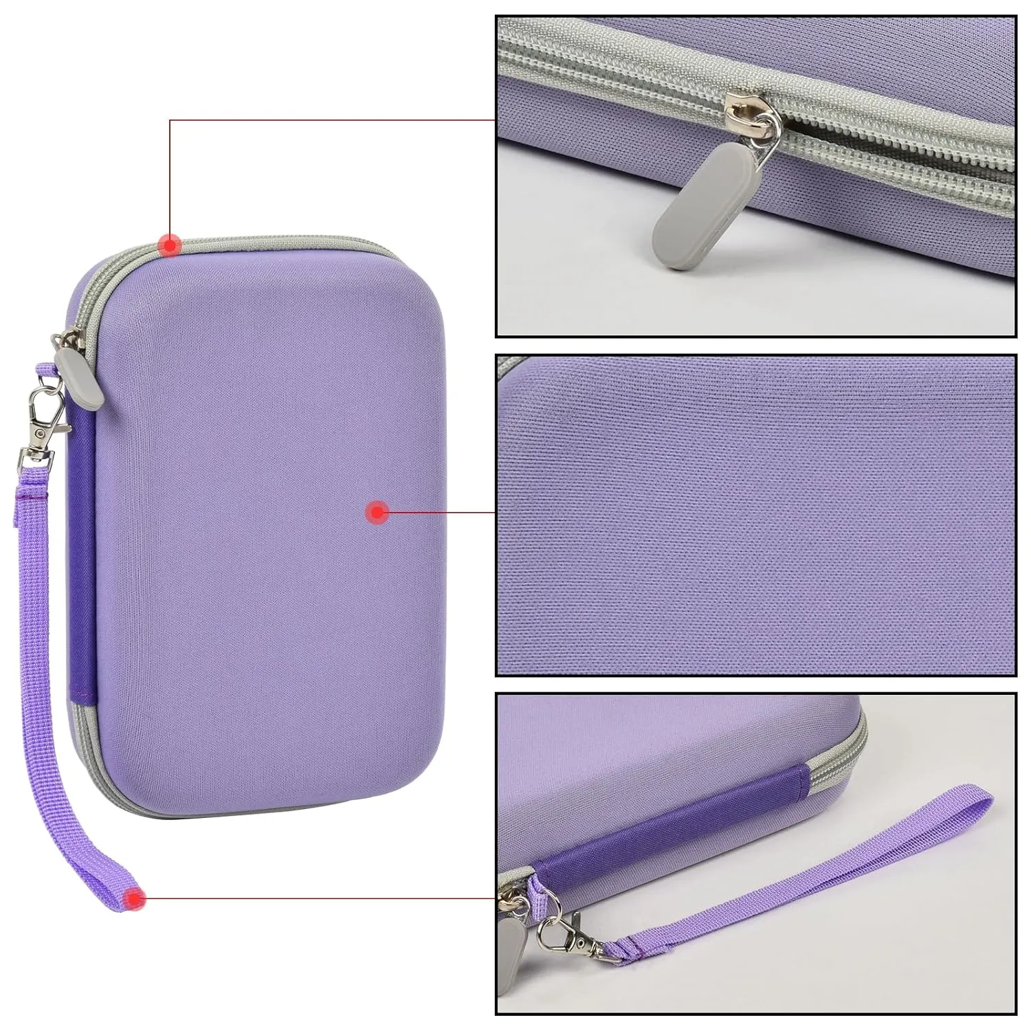casmilee Case Compatible with Giiker Super Slide Brain Games, Brain Teaser Puzzles Organizer Storage Bag, Flow Slider Puzzle Game Holder (Purple)
