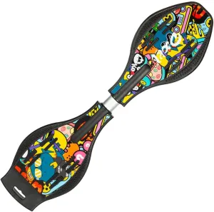 Caster Board, Deluxe Junior Skateboard with Illuminating Wheels for More Excitement,Fun and Visibility, Twistboard for Kids 8 , Upgrade Color
