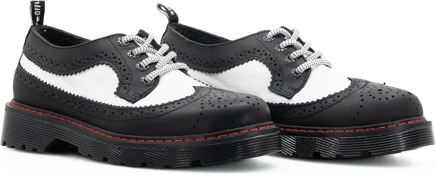 Casual Boston Two-Tone Cowhide Leather Shoe
