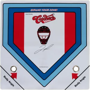 Catcher's Zone Mat, Durable Extended Home Plate Color Zone Visual Trainer for Catchers, Pitchers and Hitters, 24" L x 24" W x 1/4" H