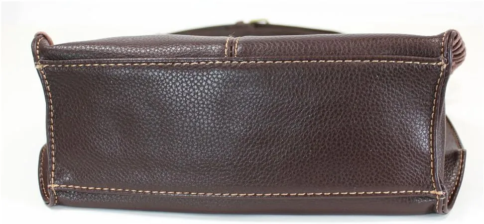 Chala Charming Crossbody Bag Shoulder Handbag With Flap Top and Zipper Black/Dark Brown