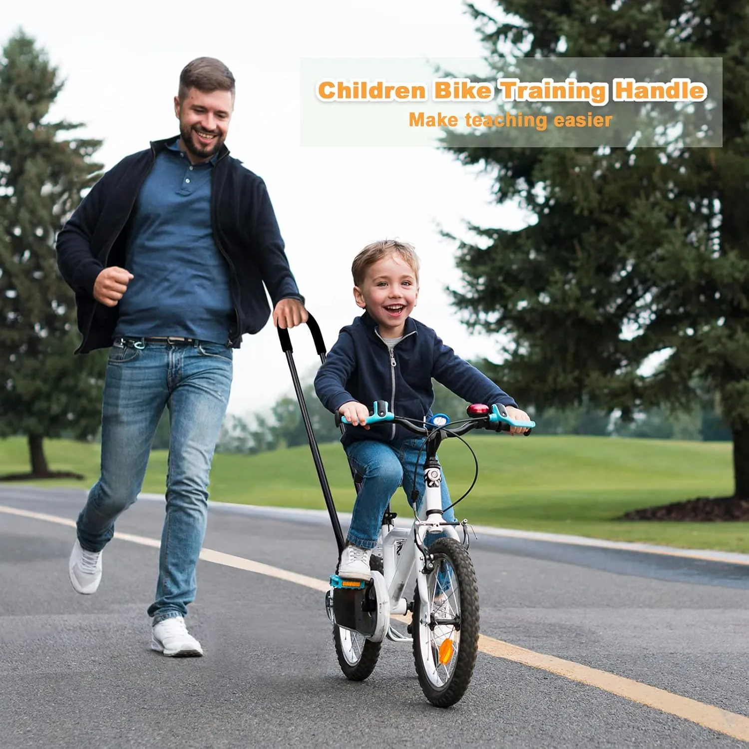 Children Cycling Bike Safety Trainer Handle Balance Push Bar