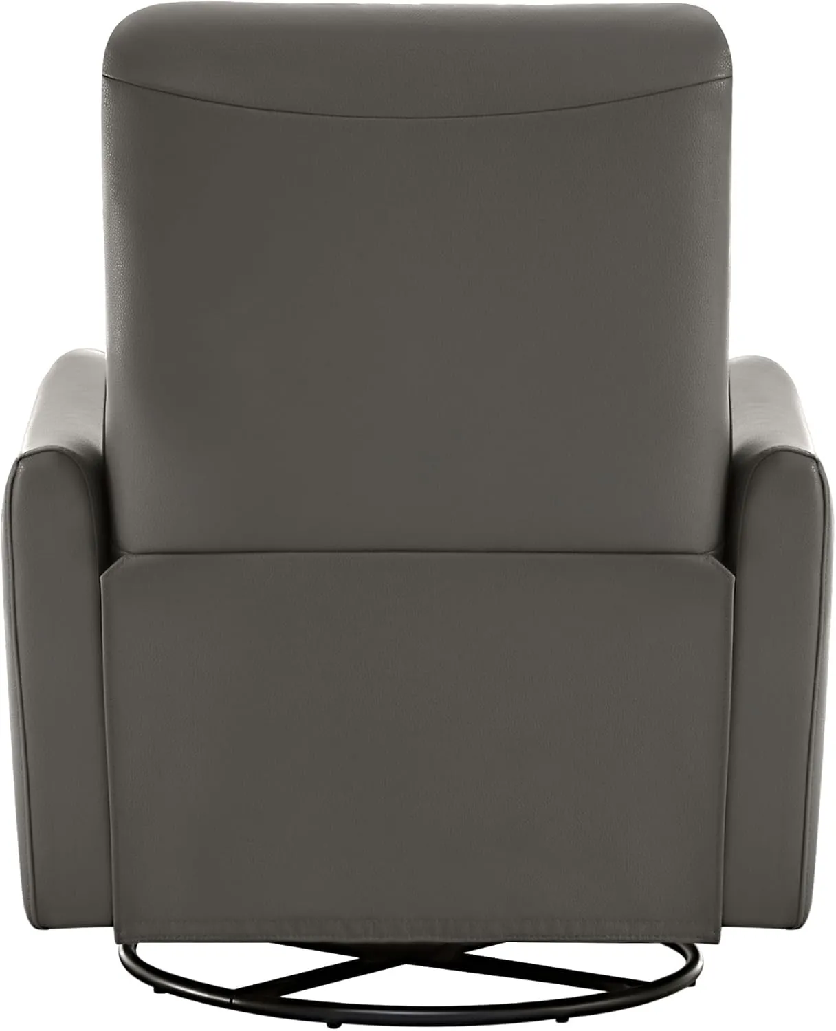 CHITA Power Recliner Chair Swivel Glider, FSC Certified Upholstered Faux Leather Living Room Nursery Reclining Sofa Chair with Lumbar Support, Charcoal