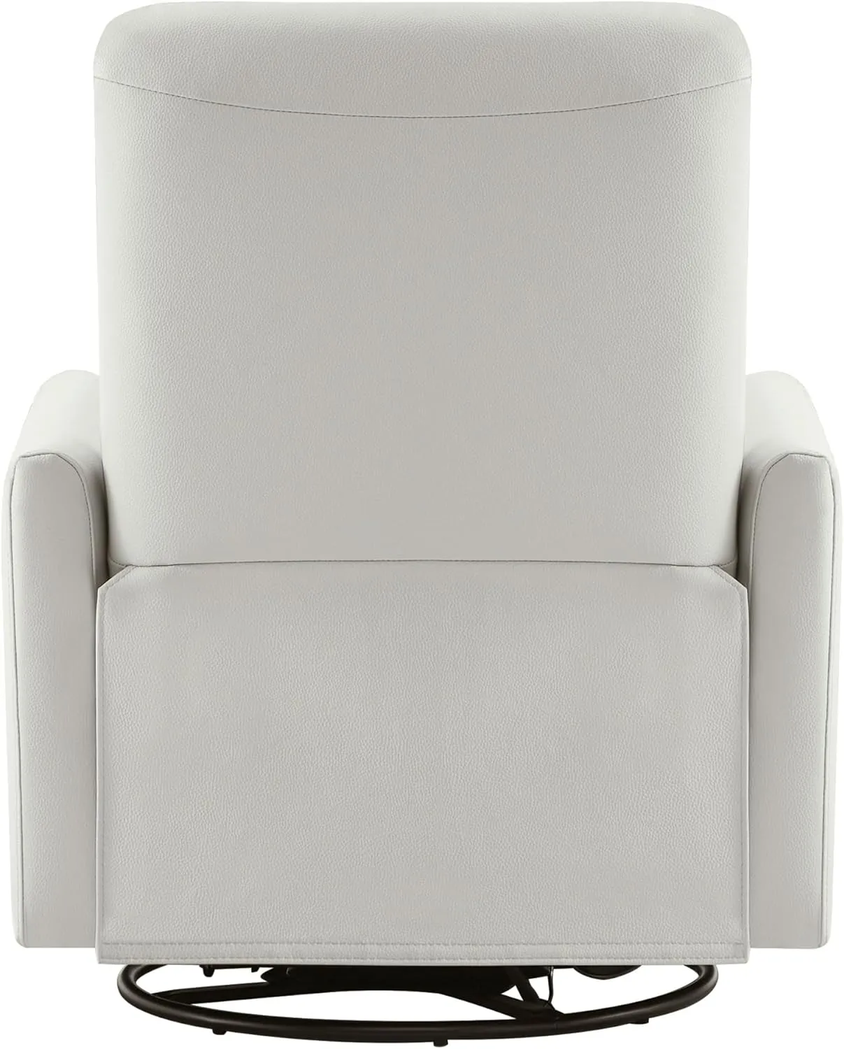 CHITA Power Recliner Chair Swivel Glider, FSC Certified Upholstered Faux Leather Living Room Nursery Reclining Sofa Chair with Lumbar Support, Cream