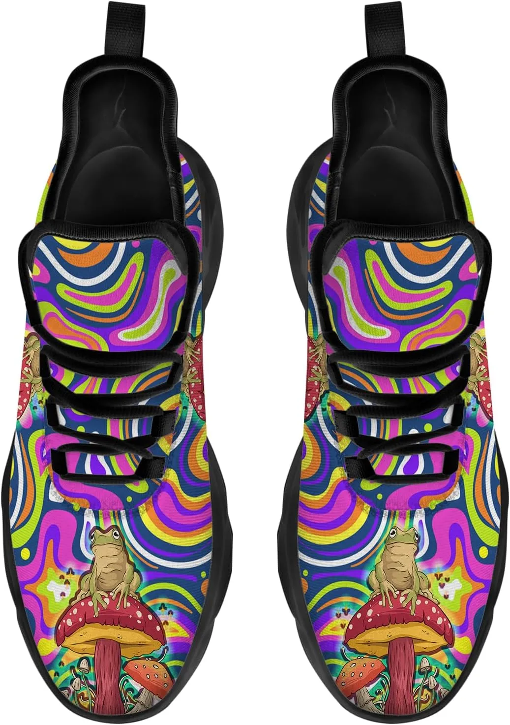 Ciadoon Mushroom Shoes for Women Men Road Running Walking Tennis Breathable Lightweight Sneakers Athletic Shoes Gifts for Men Women
