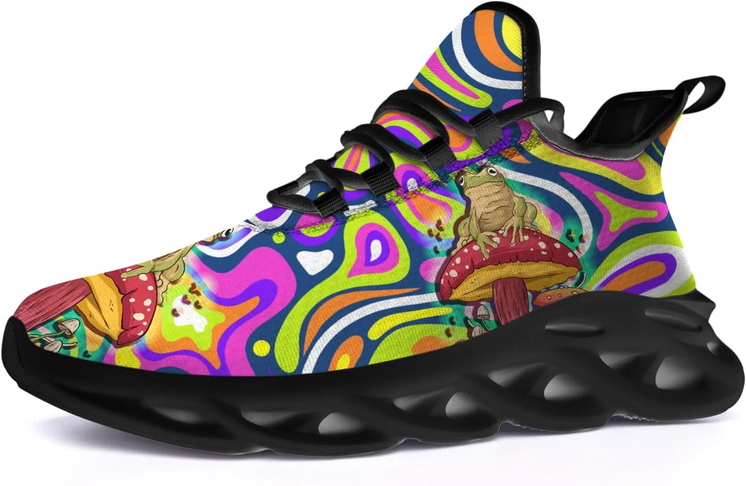 Ciadoon Mushroom Shoes for Women Men Road Running Walking Tennis Breathable Lightweight Sneakers Athletic Shoes Gifts for Men Women
