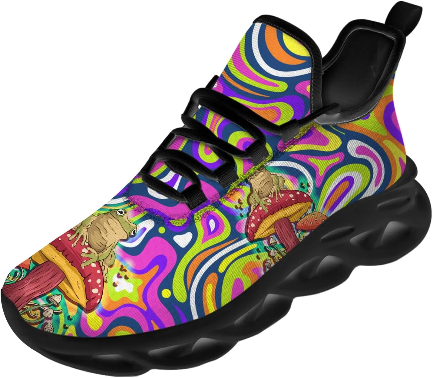 Ciadoon Mushroom Shoes for Women Men Road Running Walking Tennis Breathable Lightweight Sneakers Athletic Shoes Gifts for Men Women