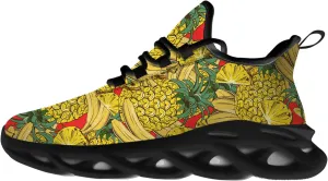 Ciadoon Pineapple Shoes for Women Men Road Running Athletic Walking Tennis Lightweight Sneakers Summer Tropical Shoes Gifts for Him Her