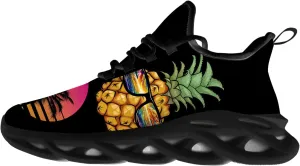 Ciadoon Pineapple Shoes for Women Men Road Running Athletic Walking Tennis Lightweight Sneakers Summer Tropical Shoes Gifts for Him Her
