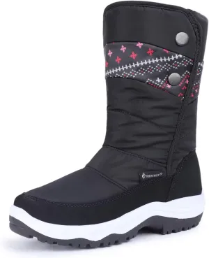 CIOR Women's Snow Boots Winter Water-Resistant Fur Lined Frosty Anti-Slip Warm Snow Boots U120WMX004-Black-38