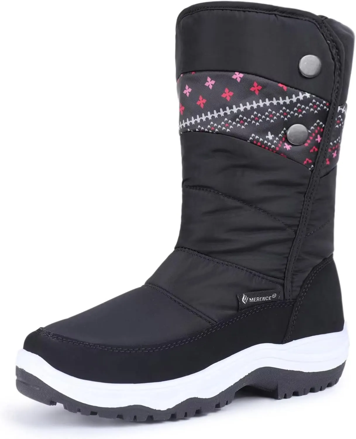 CIOR Women's Snow Boots Winter Water-Resistant Fur Lined Frosty Anti-Slip Warm Snow Boots U120WMX004-Black-38