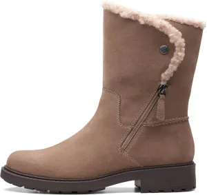 Clarks Women's Opal Zip Mid Calf Boot