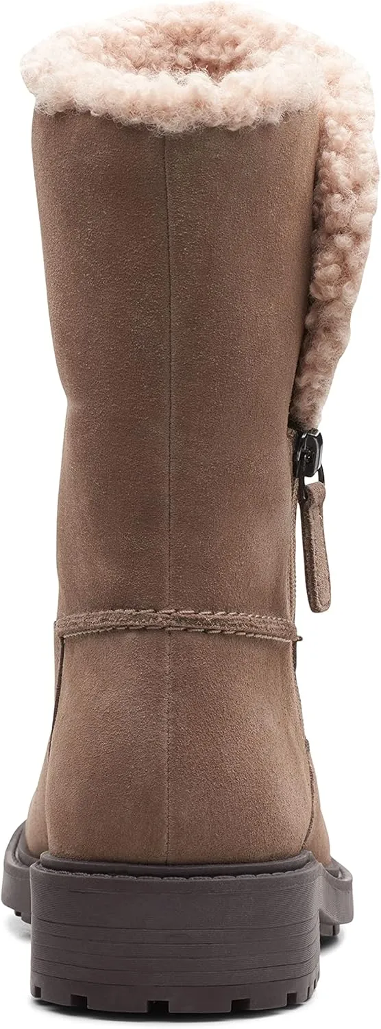 Clarks Women's Opal Zip Mid Calf Boot