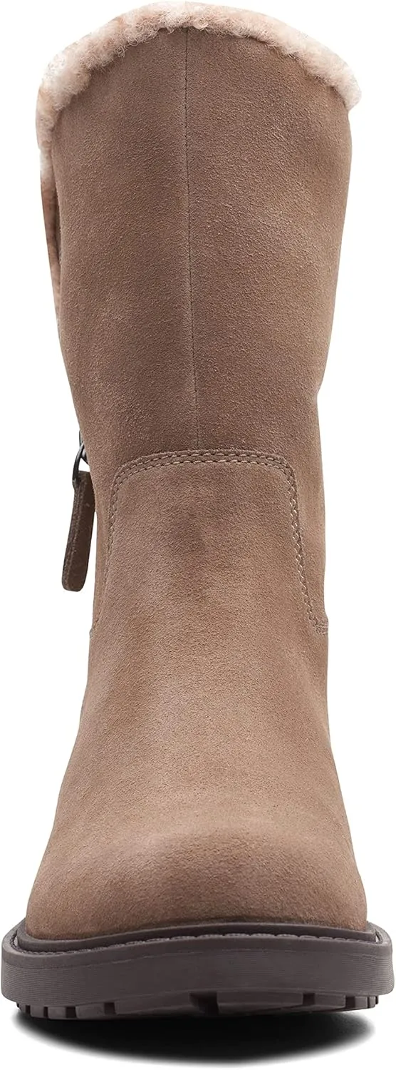 Clarks Women's Opal Zip Mid Calf Boot