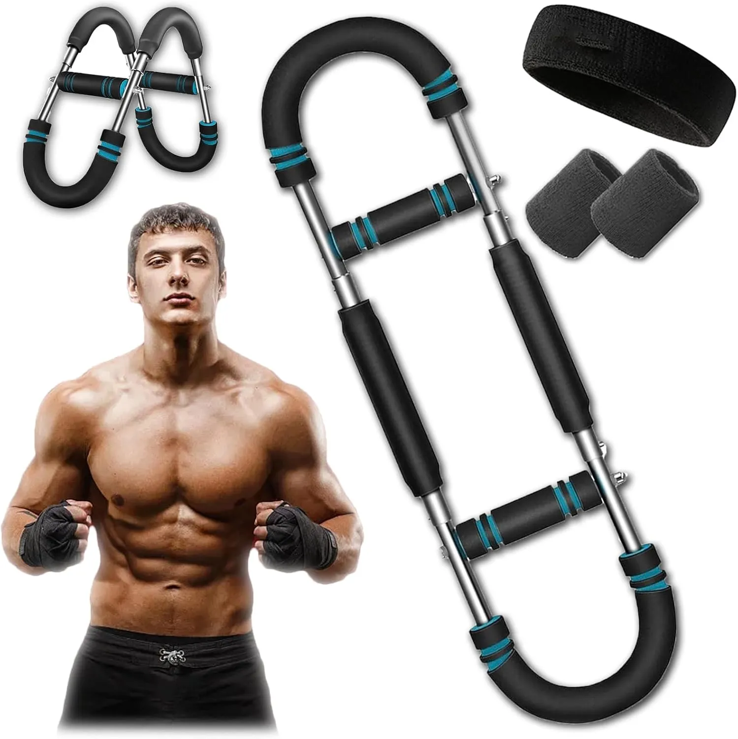 Clingman Crush Chest Trainer, Twister Arm Trainer - Adjustable 60-100lb Chest & Arm Trainer, Portable Chest Workout Equipment, Arm and Chest Muscle Trainer for Men & Women