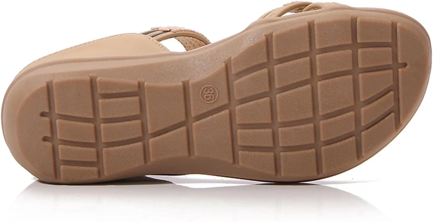 Clip Toe Sandals for Women Comfort Wedge Slip On Flip Flops Summer Casual Roman Shoes Lightweight Comfortable Outdoor Beach Shoes Slipper
