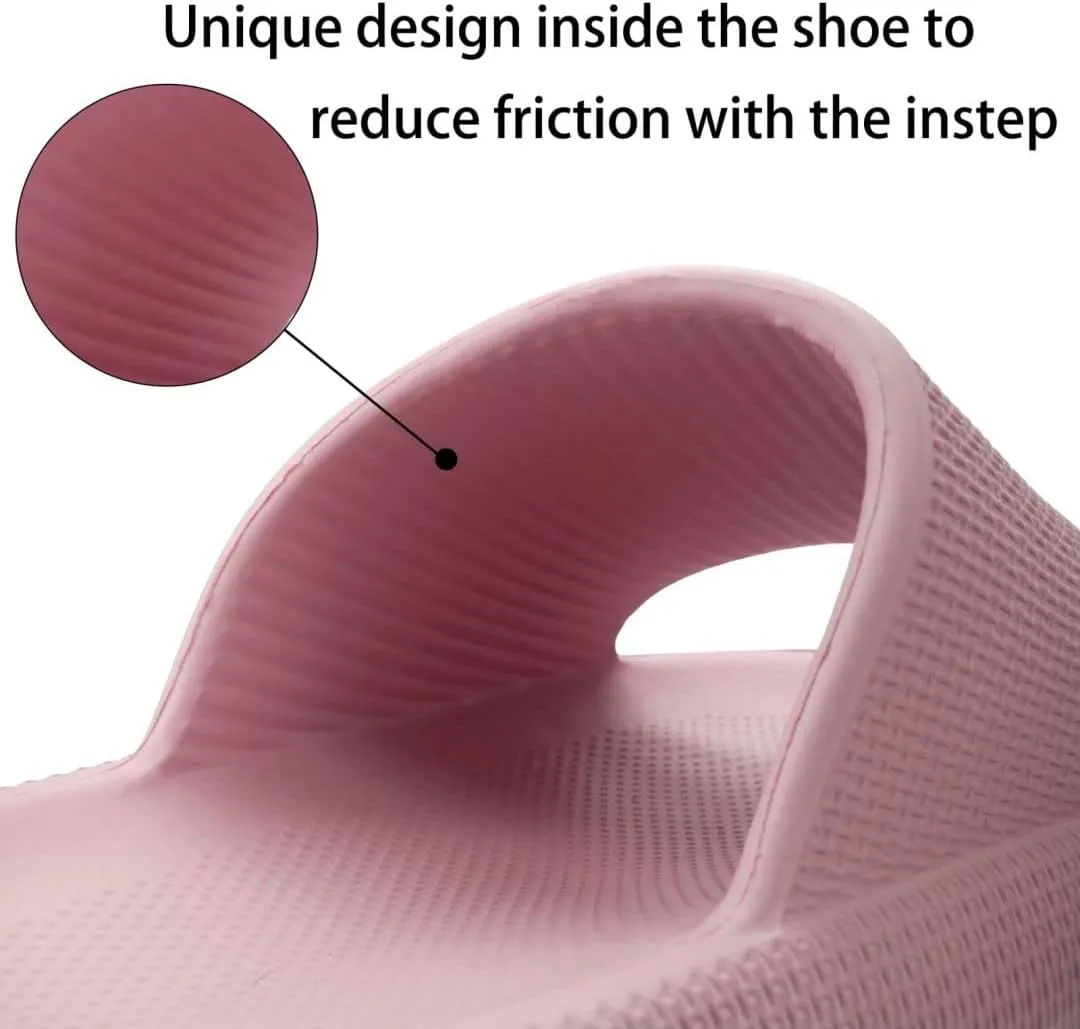 Cloud Slides For Women and Men,Pillow Slippers Bathroom Sandals,EVA Non Slip Thick Sole Platform Shoes