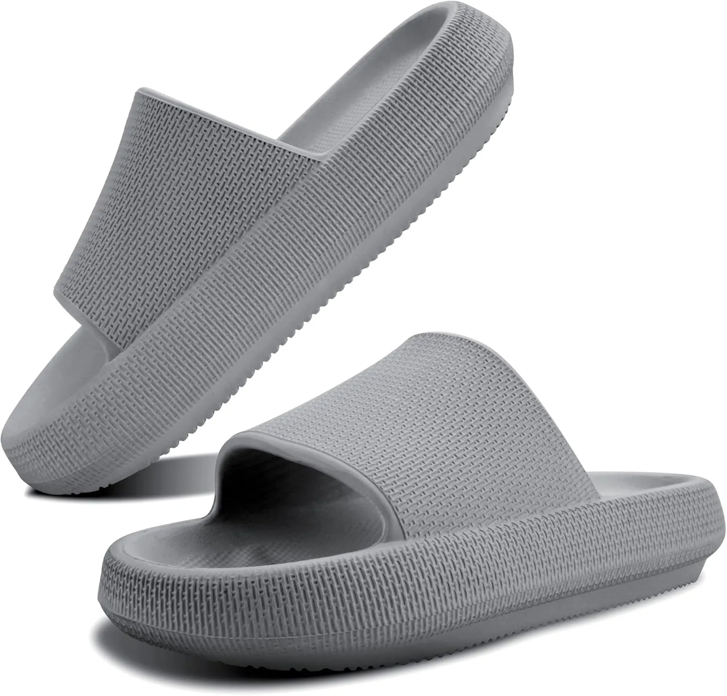 Cloud Slides For Women and Men,Pillow Slippers Bathroom Sandals,EVA Non Slip Thick Sole Platform Shoes