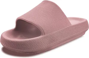 Cloud Slides For Women and Men,Pillow Slippers Bathroom Sandals,EVA Non Slip Thick Sole Platform Shoes