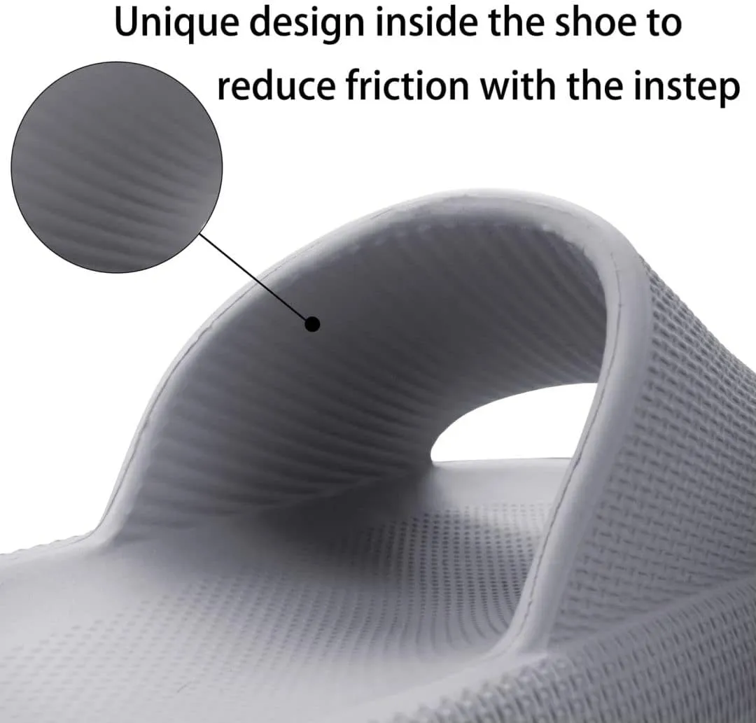Cloud Slides For Women and Men,Pillow Slippers Bathroom Sandals,EVA Non Slip Thick Sole Platform Shoes
