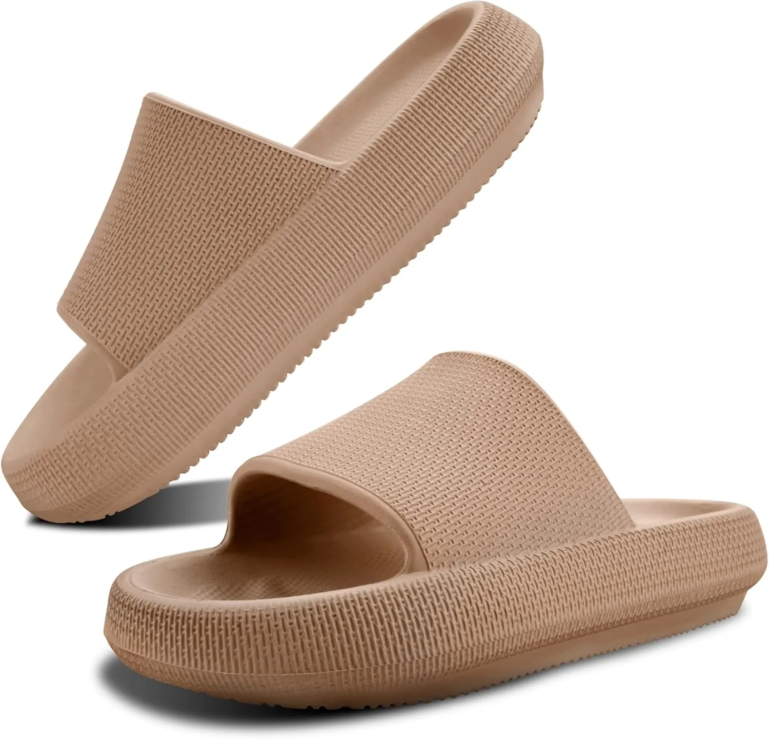 Cloud Slides For Women and Men,Pillow Slippers Bathroom Sandals,EVA Non Slip Thick Sole Platform Shoes