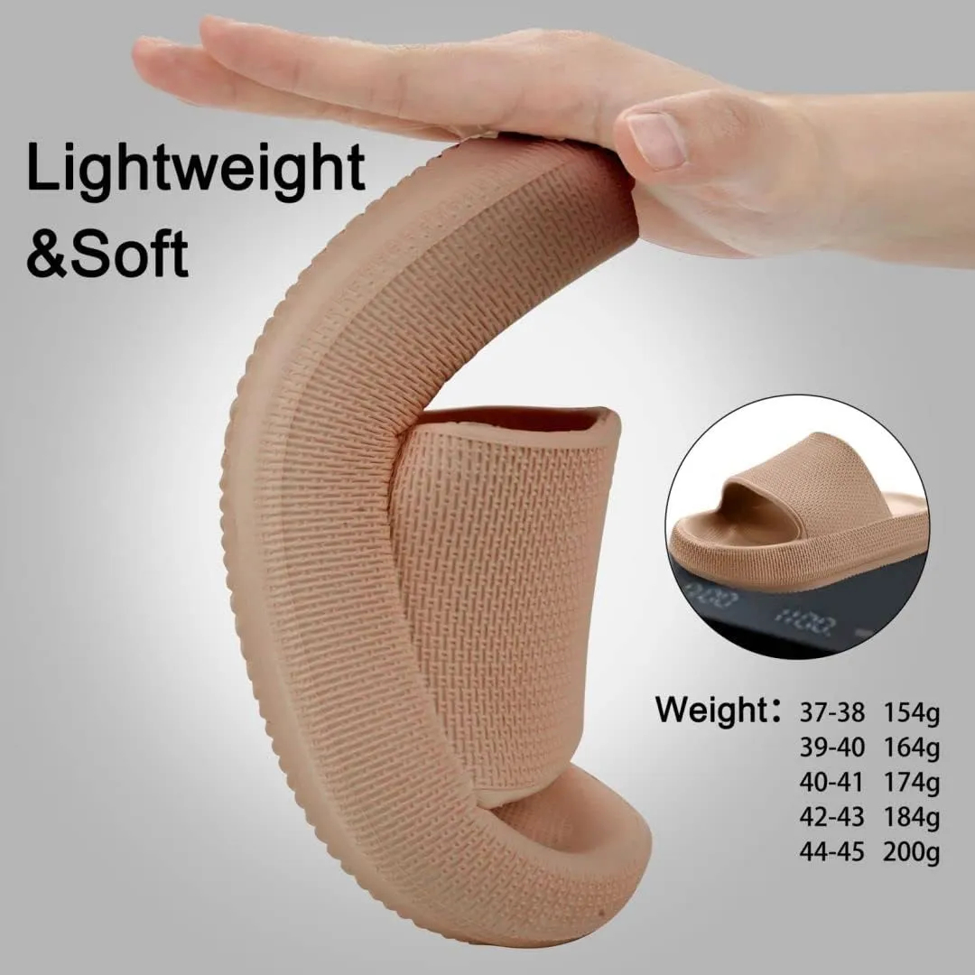 Cloud Slides For Women and Men,Pillow Slippers Bathroom Sandals,EVA Non Slip Thick Sole Platform Shoes
