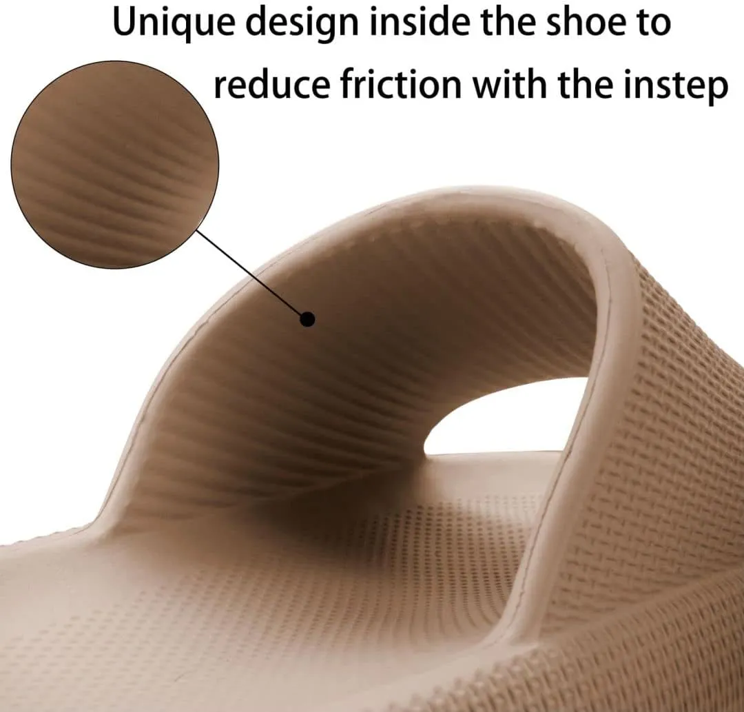 Cloud Slides For Women and Men,Pillow Slippers Bathroom Sandals,EVA Non Slip Thick Sole Platform Shoes