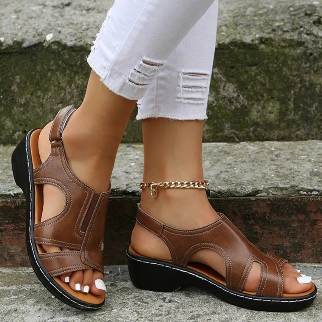 Comfortable and Supportive Soft Sole Cut-Out Wedge Sandals for Women