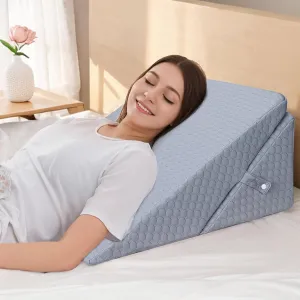 COOLBEBE Bed Wedge Pillow for Sleeping, Air Layer Adjustable Wedge Pillow for Snoring and After Surgery - 9 & 11 Inch, Elevated Triangle Wedge for Back Pain Relief, Acid Reflux, Leg Support