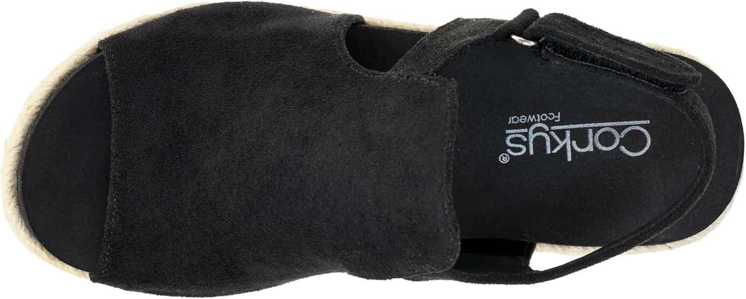 Corkys Footwear Pose Wedges | Memory Foam Insoles, 2.5-Inch Heel, Hook and Loop Closure | Stylish and Comfortable for All Day Wear