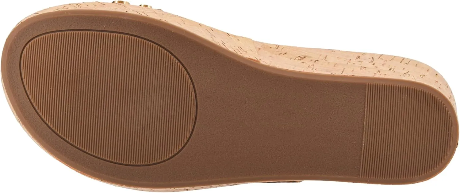 Corkys Footwear Womens Bad Habit Wedge Sandals - Featuring a 2.5-Inch Heel, Double Strap with Metal Studs, and A Plush EVA Insole For All Day Comfort and Wear