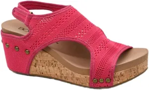 Corkys Footwear Womens Carley Wedges, Featuring Corkys EVA Foam Cushioned Insoles, A 2.5 Inch Heel, Lightweight For All Day Wear, And Hook And Loop Closure
