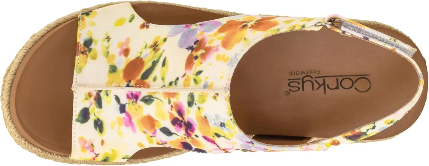 Corkys Footwear Womens Carley Wedges, Featuring Corkys EVA Foam Cushioned Insoles, A 2.5 Inch Heel, Lightweight For All Day Wear, And Hook And Loop Closure