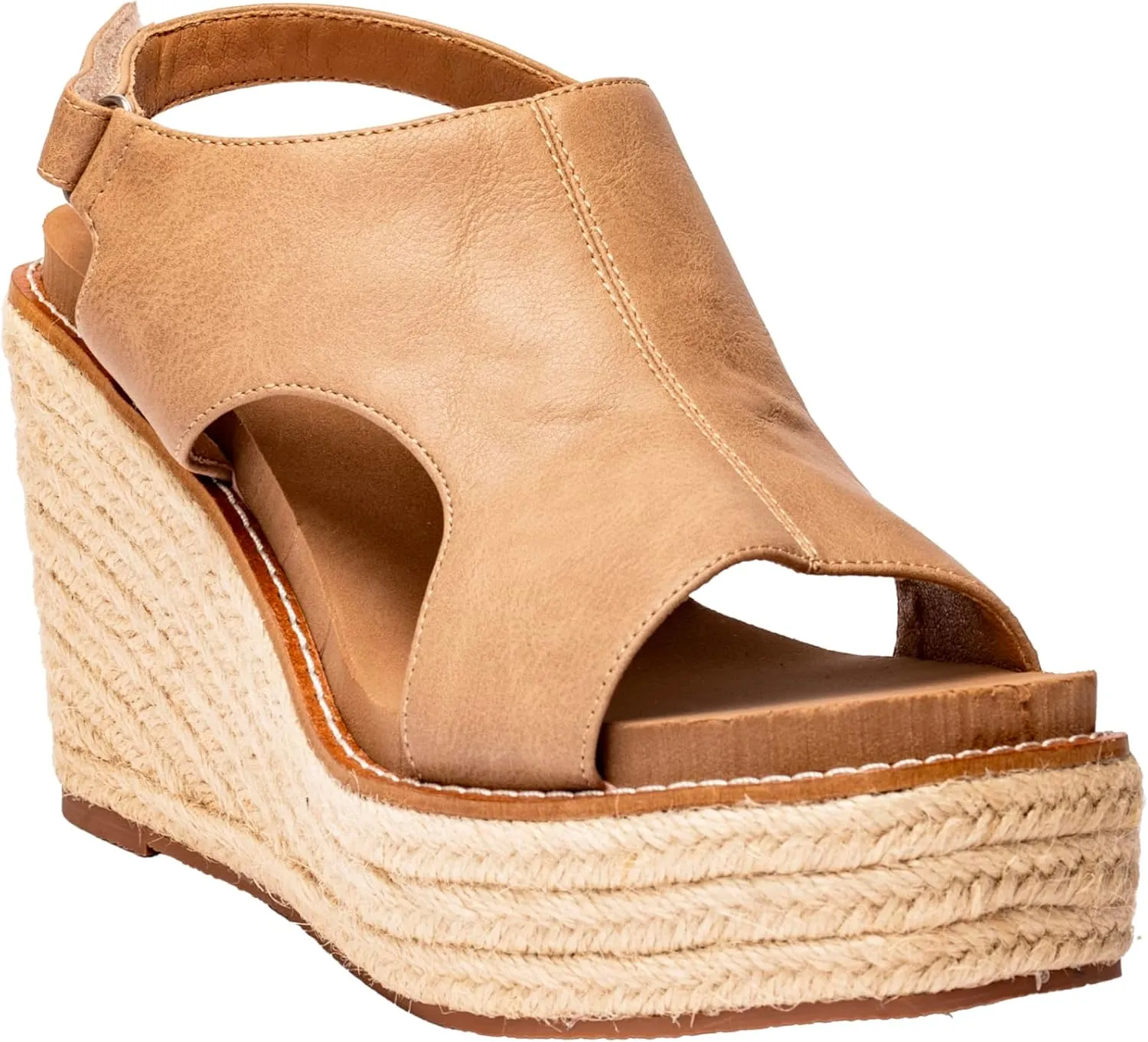 Corkys Footwear Women's Freddie Wedge Sandals with 3.75-Inch Heel and 2-inch Platform- Comfort-Enhancing EVA Insoles, and Stylish Jute Wrapped Bottom Design