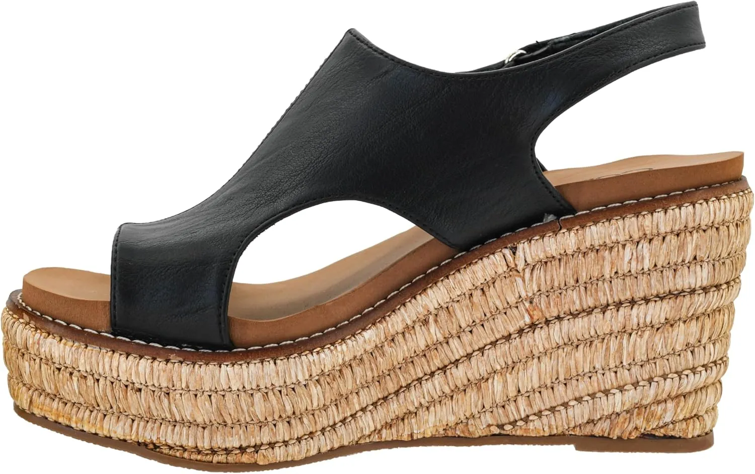 Corkys Footwear Women's Freddie Wedge Sandals with 3.75-Inch Heel and 2-inch Platform- Comfort-Enhancing EVA Insoles, and Stylish Jute Wrapped Bottom Design