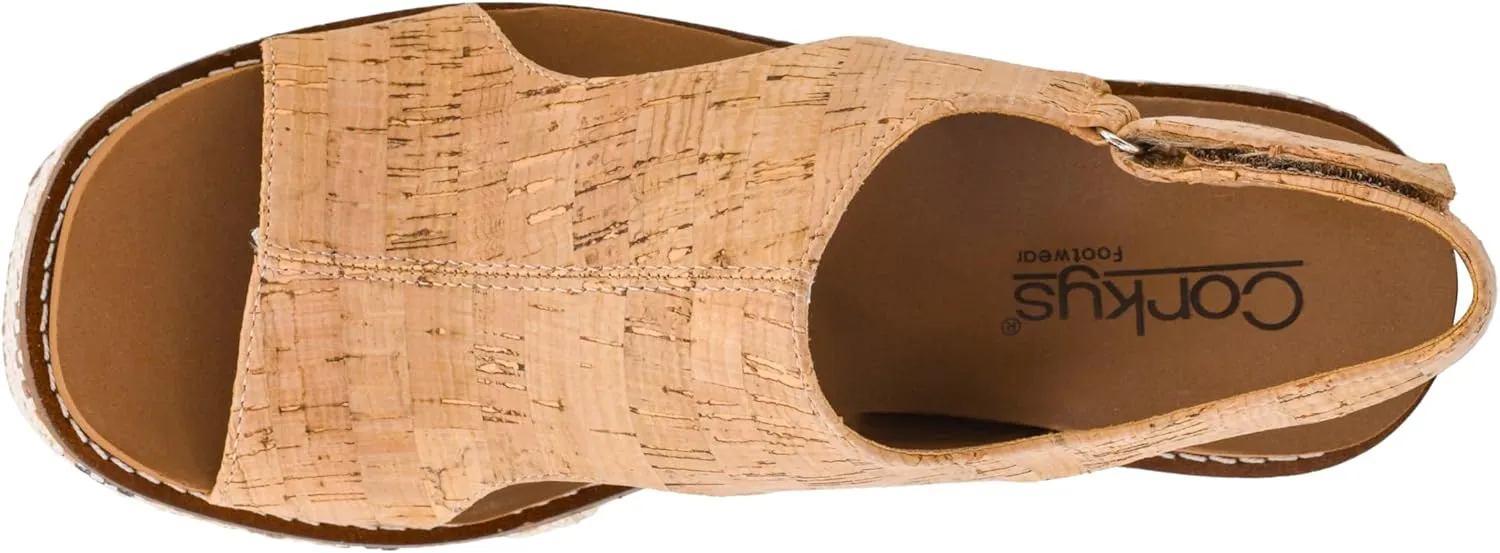 Corkys Footwear Women's Freddie Wedge Sandals with 3.75-Inch Heel and 2-inch Platform- Comfort-Enhancing EVA Insoles, and Stylish Jute Wrapped Bottom Design
