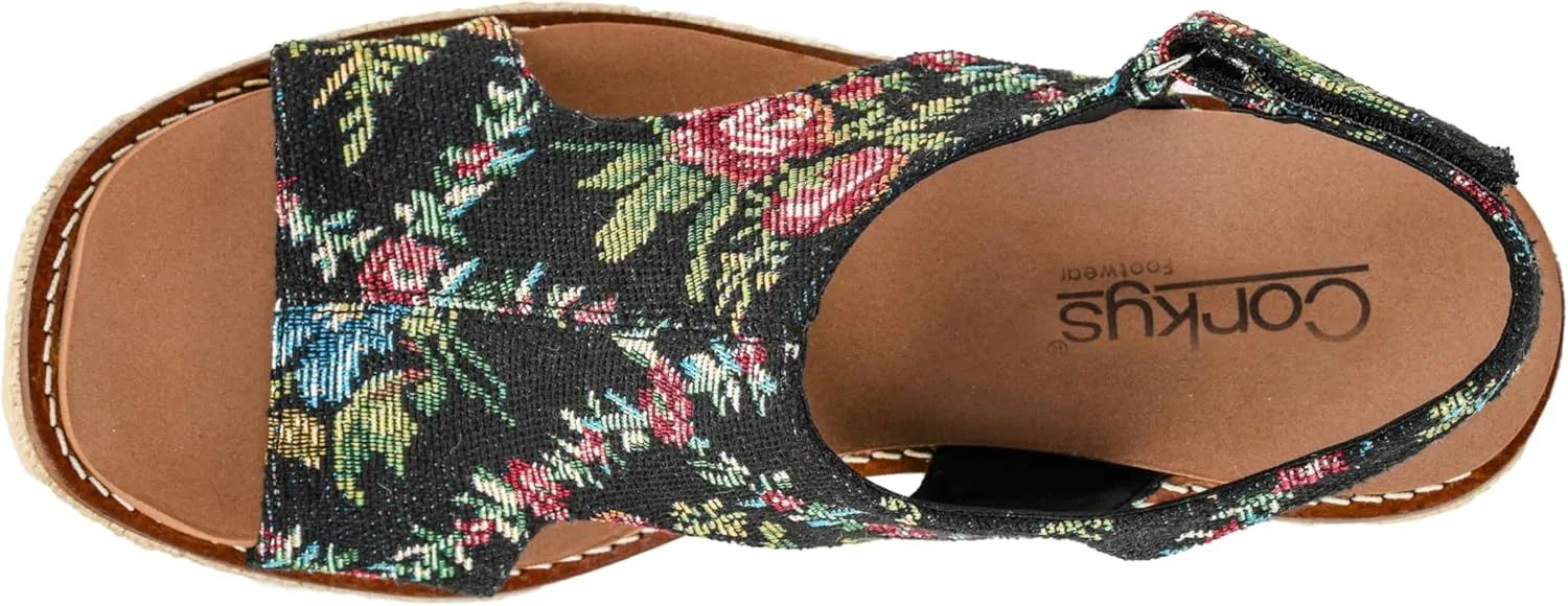Corkys Footwear Women's Freddie Wedge Sandals with 3.75-Inch Heel and 2-inch Platform- Comfort-Enhancing EVA Insoles, and Stylish Jute Wrapped Bottom Design