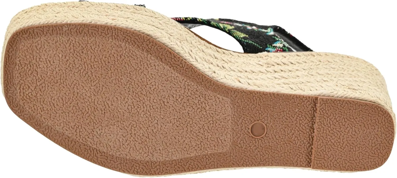Corkys Footwear Women's Freddie Wedge Sandals with 3.75-Inch Heel and 2-inch Platform- Comfort-Enhancing EVA Insoles, and Stylish Jute Wrapped Bottom Design
