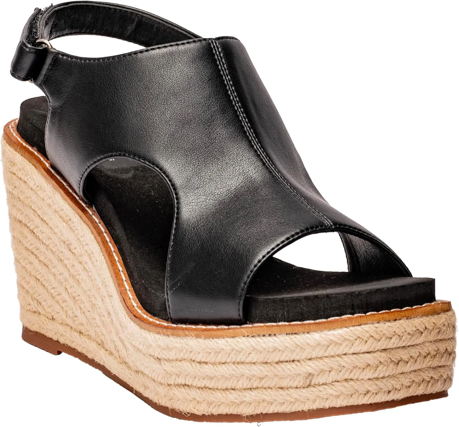 Corkys Footwear Women's Freddie Wedge Sandals with 3.75-Inch Heel and 2-inch Platform- Comfort-Enhancing EVA Insoles, and Stylish Jute Wrapped Bottom Design