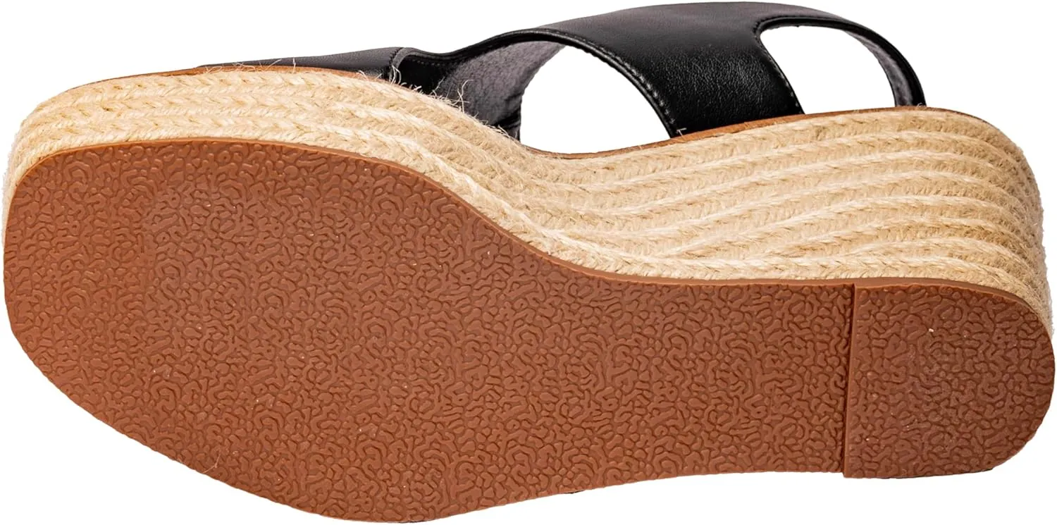 Corkys Footwear Women's Freddie Wedge Sandals with 3.75-Inch Heel and 2-inch Platform- Comfort-Enhancing EVA Insoles, and Stylish Jute Wrapped Bottom Design