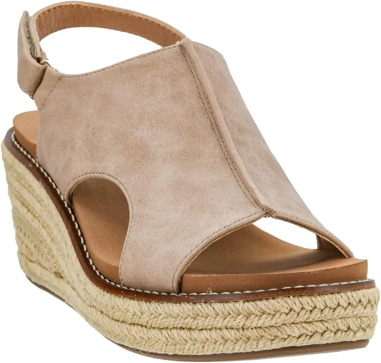 Corkys Footwear Women's K Bye Wedge Sandals with 3-Inch Heel - Comfort-Enhancing EVA Insoles, Hook and Loop Closure, and Stylish Jute Wrapped Bottom Design