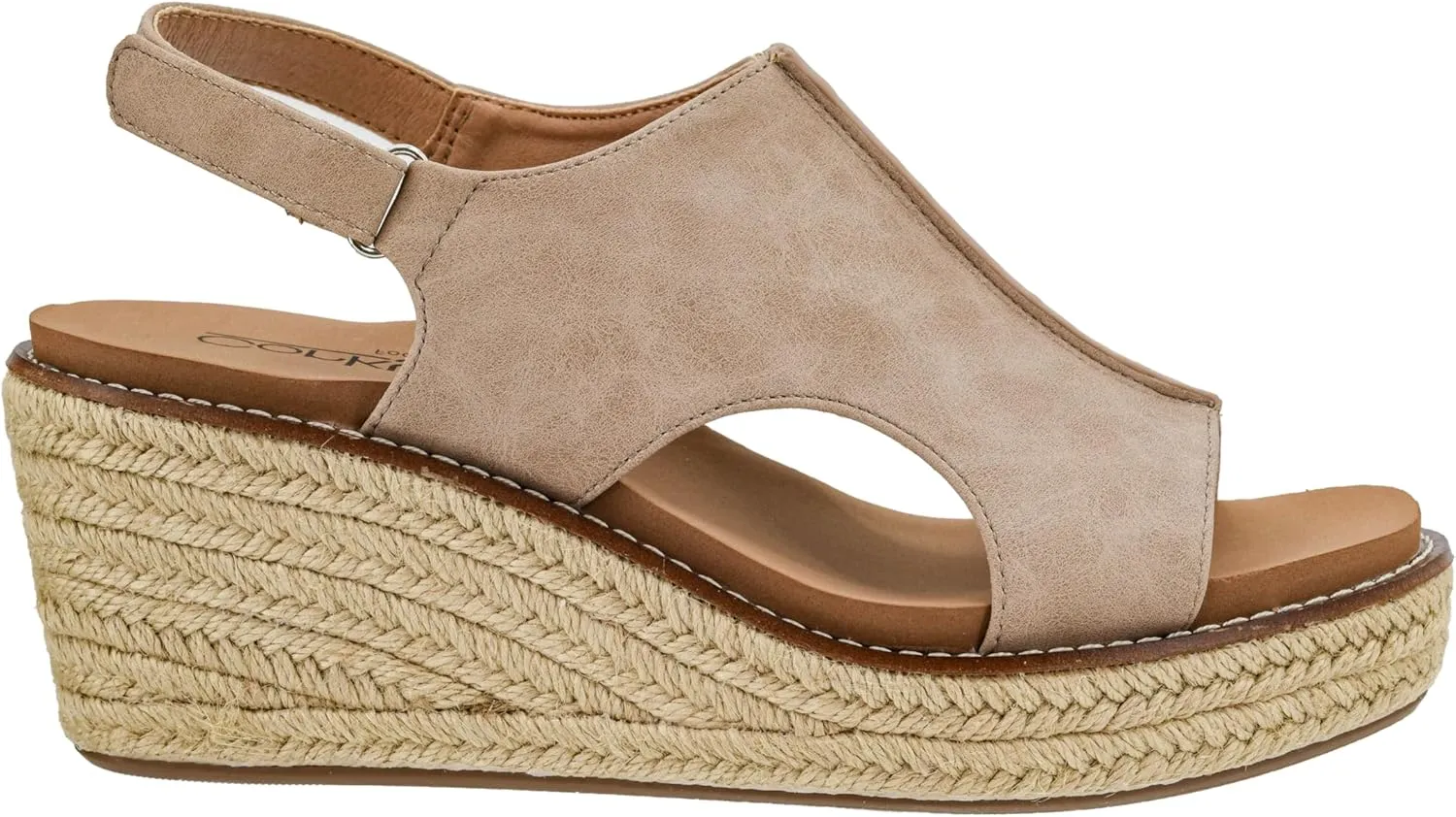 Corkys Footwear Women's K Bye Wedge Sandals with 3-Inch Heel - Comfort-Enhancing EVA Insoles, Hook and Loop Closure, and Stylish Jute Wrapped Bottom Design