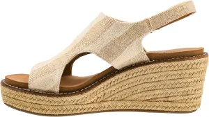 Corkys Footwear Women's K Bye Wedge Sandals with 3-Inch Heel - Comfort-Enhancing EVA Insoles, Hook and Loop Closure, and Stylish Jute Wrapped Bottom Design