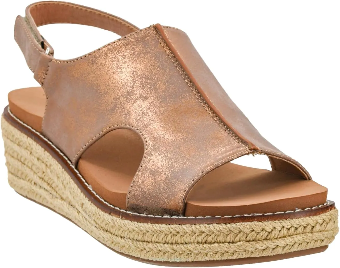 Corkys Footwear Women's Ready Or Not Wedge Sandals with 2-Inch Heel - Comfort-Enhancing EVA Insoles, Hook and Loop Closure, and Stylish Jute Wrapped Bottom Design