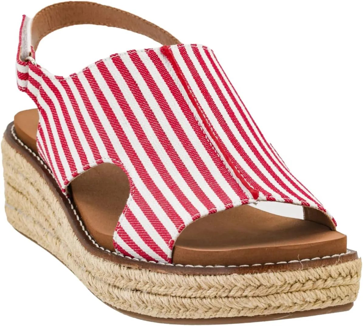 Corkys Footwear Women's Ready Or Not Wedge Sandals with 2-Inch Heel - Comfort-Enhancing EVA Insoles, Hook and Loop Closure, and Stylish Jute Wrapped Bottom Design