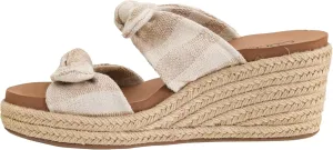 Corkys Footwear Women's Tie The Knot Wedge Sandal - 2.5 Inch Cushioned Wedge, Slip On Closure for Comfort & Style, Perfect for Casual & Dressy Outfits, All Day Wear